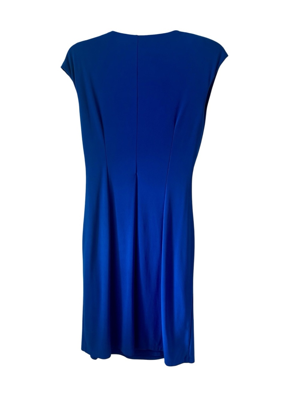 Black Label by Evan Picone
Blue Sheath Wrap Dress Ruffle
Sleeveless V-Neck - Picture 3 of 6